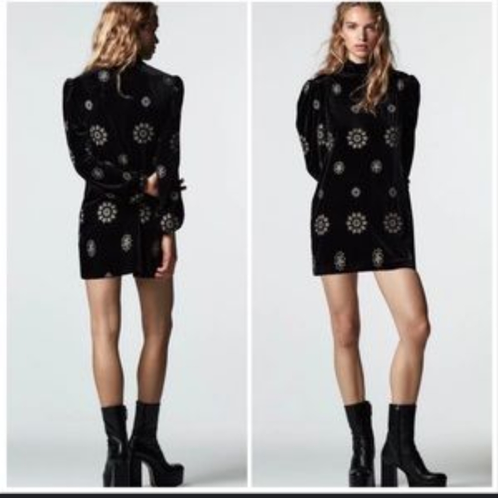 Velvet mini dress